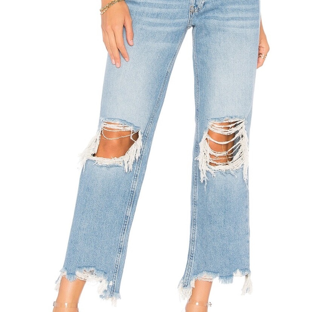 We The Free Womens Maggie Mid Rise Straight Leg Jeans Size 24